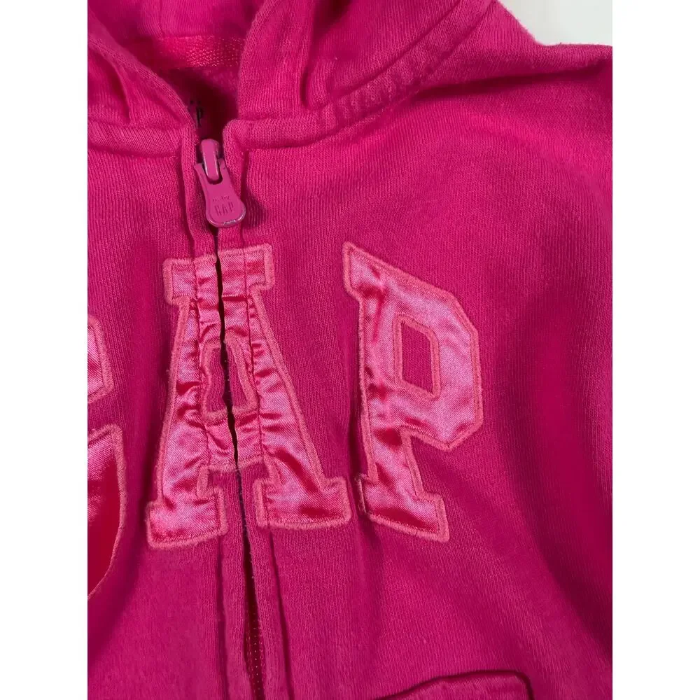 Gap Logo Zip Hoodie Hot Pink Size 4 Years